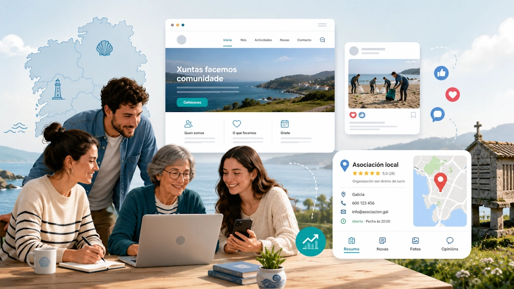 Como dar presenza online á túa asociación